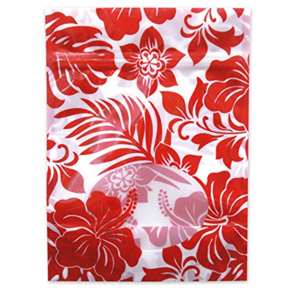 Aloha Goody Gift Bags 6 Per Pack Hibiscus Floral Red