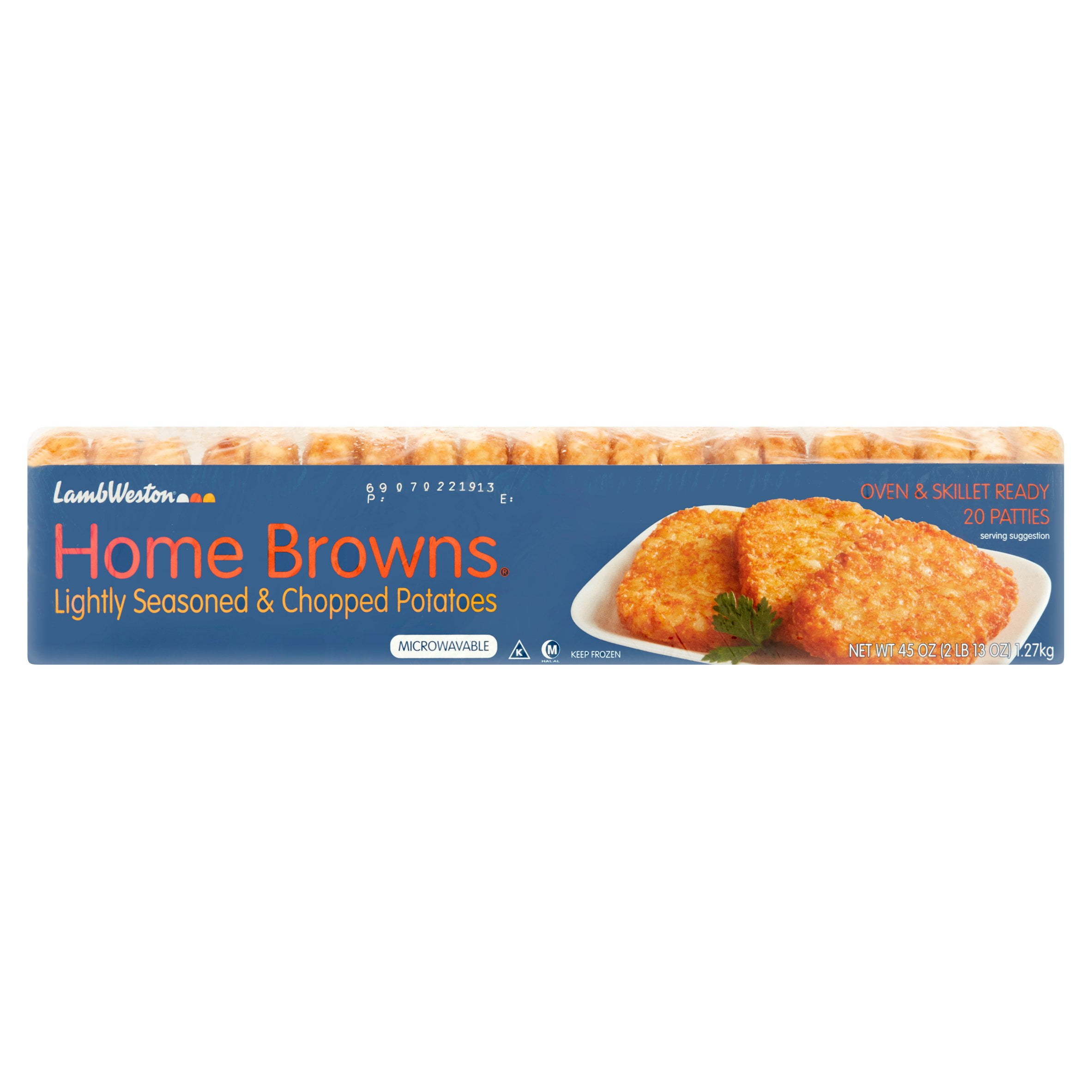 Lamb Weston Home Browns Lightly Seasoned & Chopped Potatoes Patties, 20 count, 45 oz by Consumer Affairs