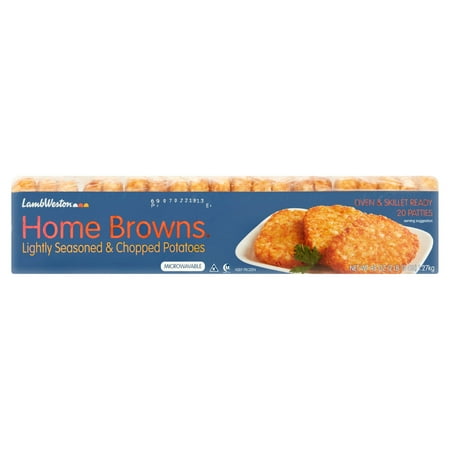 Lamb Weston Home Browns Lightly Seasoned & Chopped Potatoes Patties, 20 count, 45 oz