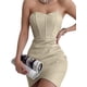 thumbnail image 4 of Txlixc Vestido ajustado de mujer, sin mangas, espalda abierta, dobladillo irregular, minifalda de verano para fiestas de Clubes Txlixc moda, 4 of 6
