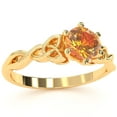 thumbnail image 2 of Celtic Trinity Knot Citrine Engagement Ring In 14k Yellow Gold, 2 of 6