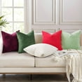 thumbnail image 4 of decorUhome 16x16 Set of 2 Throw Pillow Covers, Decorative Soft Chenille Pillow Covers for Couch, Moss Green, 4 of 9