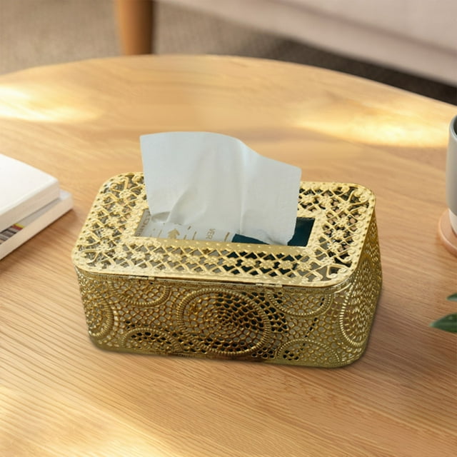 Desktop Wrought Iron Tissue Box Living Room Bedroom Cardboard Box