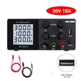 thumbnail image 1 of Alimentation CC Réglable Écran LCD 4 Chiffres Source d'Alimentation pour Laboratoire 30V 10A 60V 5A 120-V 3A Commutation CA Alimentation Stabilisée, Facile à Utiliser, 1 of 7