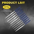 thumbnail image 3 of Uxcell 10Pcs Diamond File Set 3 x 140mm 100 Grit Diamond Needle Files for Metal Glass Wood Stone Grinding Polishing Engraving, Silver, 3 of 7