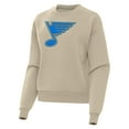 thumbnail image 2 of Women's Antigua Khaki St. Louis Blues Victory Pullover Sweatshirt, 2 of 3