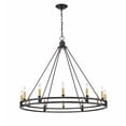 thumbnail image 6 of Z-Lite Dennison 12 Light Transitional Iron Chandelier in Matte Black, 6 of 6