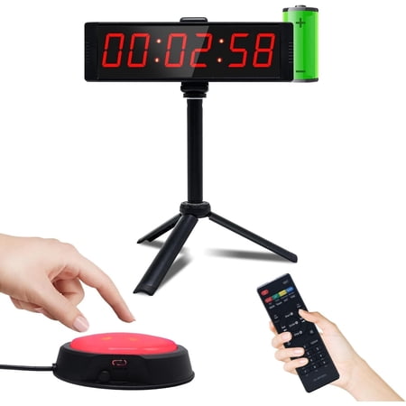 Large Stopwatch with Start/Stop Button, LED Digital Timer with Remote, Countdown Clock with Buzzer, Gym Clock for Home Gym, Interval Timer for Workout