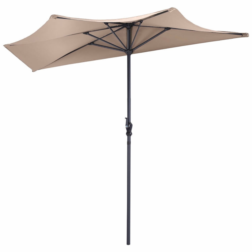 Aimee Lii 9Ft Patio Bistro Half Round Umbrella, Table Umbrella Outdoor Patio, Beige Aimee Lii 9Ft Patio Bistro Half Round Umbrella, Table Umbrella Outdoor Patio, Beige