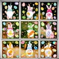 thumbnail image 5 of HuiXinOu Easter Bunny Egg Static Stickers, Cute Design, 9 Pcs Set, Perfect for Living Room, Kitchen Windows, Glass Doors and Easter Holiday Decor, 5 of 6