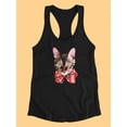 thumbnail image 3 of Cat With Bow Racerback Tank Women -Image by Shutterstock, Female Large, 3 of 4