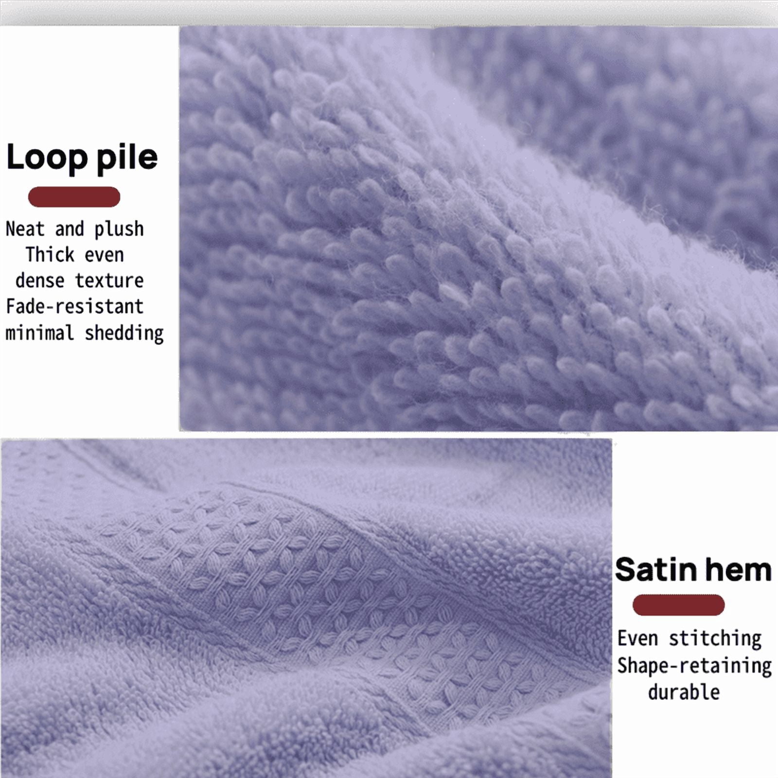 Muddy Cat Towels Luxury Bath Towel Set of 3 Pieces, 100% Turkish Cotton, Ultra Soft & Highly Absorbent for Everyday Use, 1 (700GSM) Bath Towels, 1 Hand Towels, 1Washcloths，Blue purple