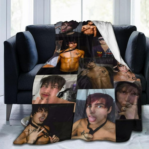 Blanket Colby Musics Brock Throw Flannel Blankets Warm Soft Cozy Fuzzy Air Conditioning Blanket for Living Room Sofa Bed Gift Blankets for All Seasons 30"x40"