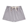 thumbnail image 2 of ITSAME Shorts for Girls, Loose Fit Lightweight Elastic Waist Summer Casual Home Clothes Shorts Gray Size 3, 2 of 7