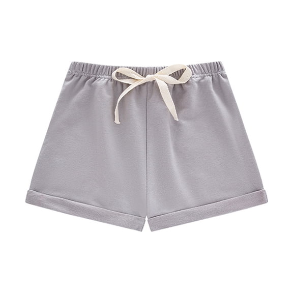 Akafmk Kids Cotton Loungwear Shorts Solid Color Soft Comfortable Loose Fitting Sleepwear Short Pants (Toddler Girl's or Girl's),Sizes 3-4 Years