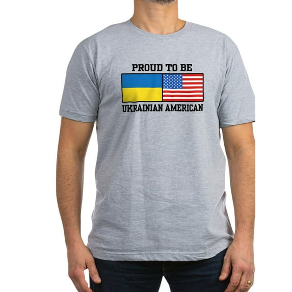 CafePress - Ukrainianamerican Men's Classic T Shirt - Men's Fitted T-Shirt