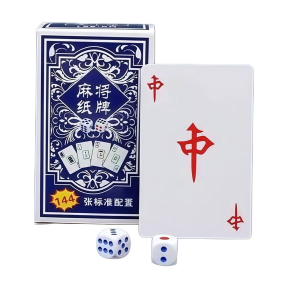 144 Standard Cards Mahjong Playing Cards Deck – Versatile Family Card Game Set – Durable Hobbies Toys Collection for Adults, Families, and Game Nights