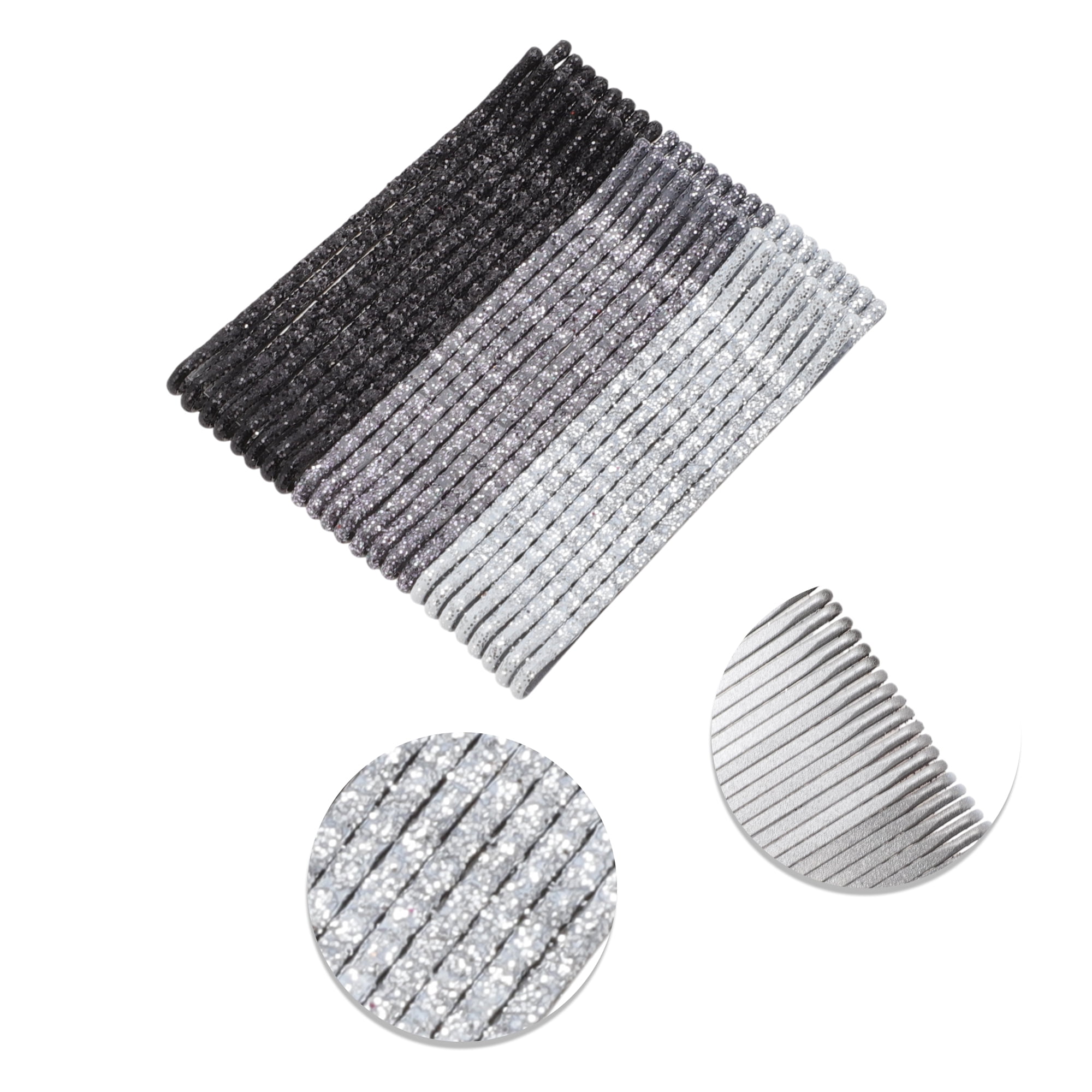 Unique Bargains 24Pcs Grace Hair Clips Hairdo Clip Set Gray Black