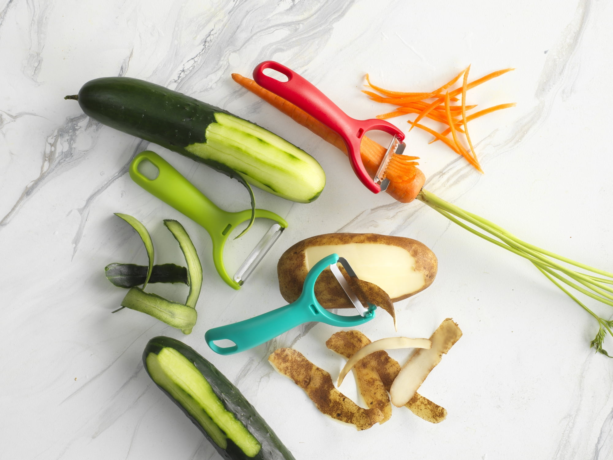 Rada 3 pc Set Vegetable Peeler, Regular Paring & Heavy Duty Paring (Slvr  Handle)
