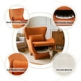 thumbnail image 4 of LiviNest Pet-Friendly Lounge Chair: 2-in-1 Chair & Pet Nook for Living Room - Orange Velvet Accent Chair with Ergonomic Back Support for Home Office & Pet Owners, 4 of 6