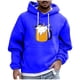 thumbnail image 2 of Sudadera con capucha para hombre, estilo casual, con cuello redondo, estampado, manga larga, blusa de poliéster, 2 of 5