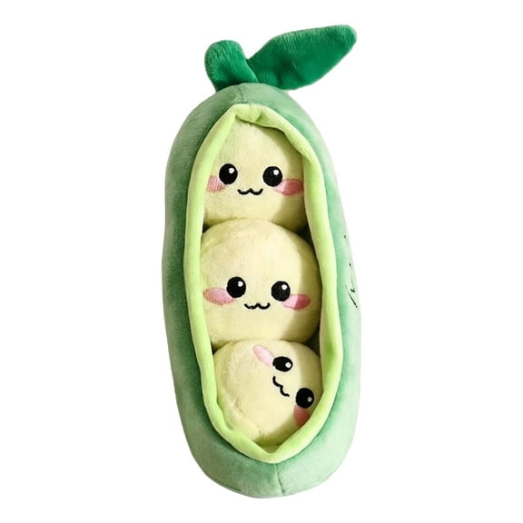 Dog Puzzle Toy, Plush Pea Pod Snuffle Toy, Small Dogs and Puppies Indoor Nosework, Green, 8.66 X 3.35 X 2.56 in