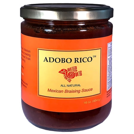 Chile Crunch - Adobo Rico Braising and Marinating Sauce for Mexican Dishes 16 oz 1 jar