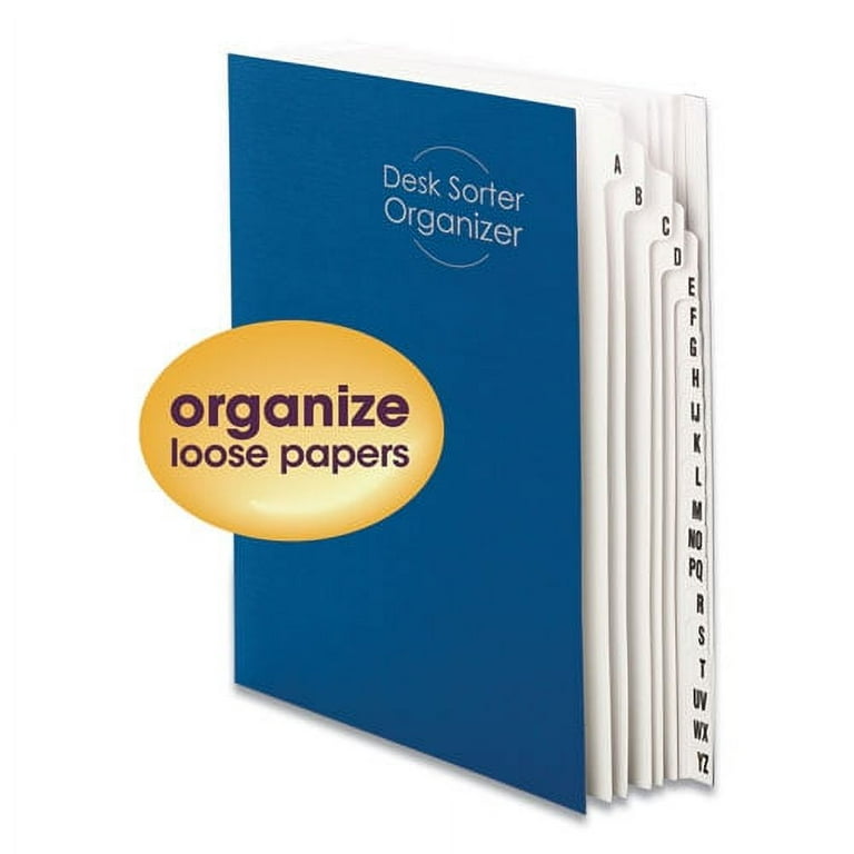 Expanding Desk File, 20 Dividers, Alpha Index, Letter Size, Dark Blue Cover Expanding Desk File, 20 Dividers, Alpha Index, Letter Size, Dark Blue Cover