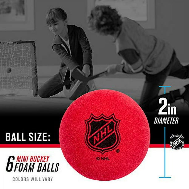 Franklin Sports Foam Mini Hockey Balls - NHL Approved - Foam - Six