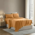 thumbnail image 2 of Nestl Full Size Sheet Sets, 1800 Series Deep Pocket 4 Piece, Luxury Soft Microfiber Bed Sheet Sets, APRICOT ORANGE, 2 of 8