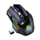 thumbnail image 1 of Ratón óptico recargable ergonómico inalámbrico seitruly 2.4 Ghz con receptor USB color negro, 1 of 2