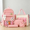 thumbnail image 4 of ibiyuan School Bag for High School University for Ages 6th 7th 10th 12th Five Piece Stylish Campus Rucksack Set Spacious Storage for Daily School Casual Outings, 4 of 4