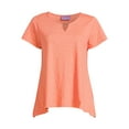 thumbnail image 4 of RealSize Women's Sharkbite Hem Tee with Short Sleeves, Sizes XS-XXXL, 4 of 6