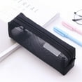 thumbnail image 2 of Pencil Case Pencil Bag Big Capacity, Portable Pen Case Office Stationery Makeup Bag, Translucent Pencil Pouch Durable Lightweight Versatile Stationary Case Holder, 1Pc, Multicolor(Black,8x2.3x2.5"), 2 of 9
