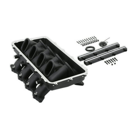 Holley EFI 300-920BK Hi-Ram EFI Manifold Base Coyote - Black Finish