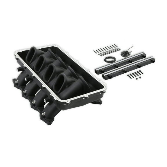 Holley EFI 300-920BK Hi-Ram EFI Manifold Base Coyote - Black Finish