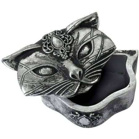 - Alchemy of England Sacred Cat Trinket Box Silver