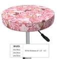 thumbnail image 4 of Pofeuu Rose Flowers Print Round Bar Stool Covers - Super Soft and Washable Elastic Stool Cushion Slipcover Easy Clean Velvet-14 inch, 4 of 7
