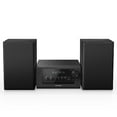 thumbnail image 1 of Panasonic Sistema estéreo compacto con reproductor de CD, Bluetooth, radio FM y USB con control de graves y agudos, sistema estéreo de 80 W para el hogar con mando a distancia - SC-PM700PP-K (negro), 1 of 5