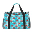 thumbnail image 1 of Fotbe Crab Swims In The Ocean Bolsa de Viaje con Estampado, Bolsa de Fin de Semana para Mujer con Compartimento para Zapatos, Bolsa de Gimnasio con Bolsillo Húmedo, 1 of 7
