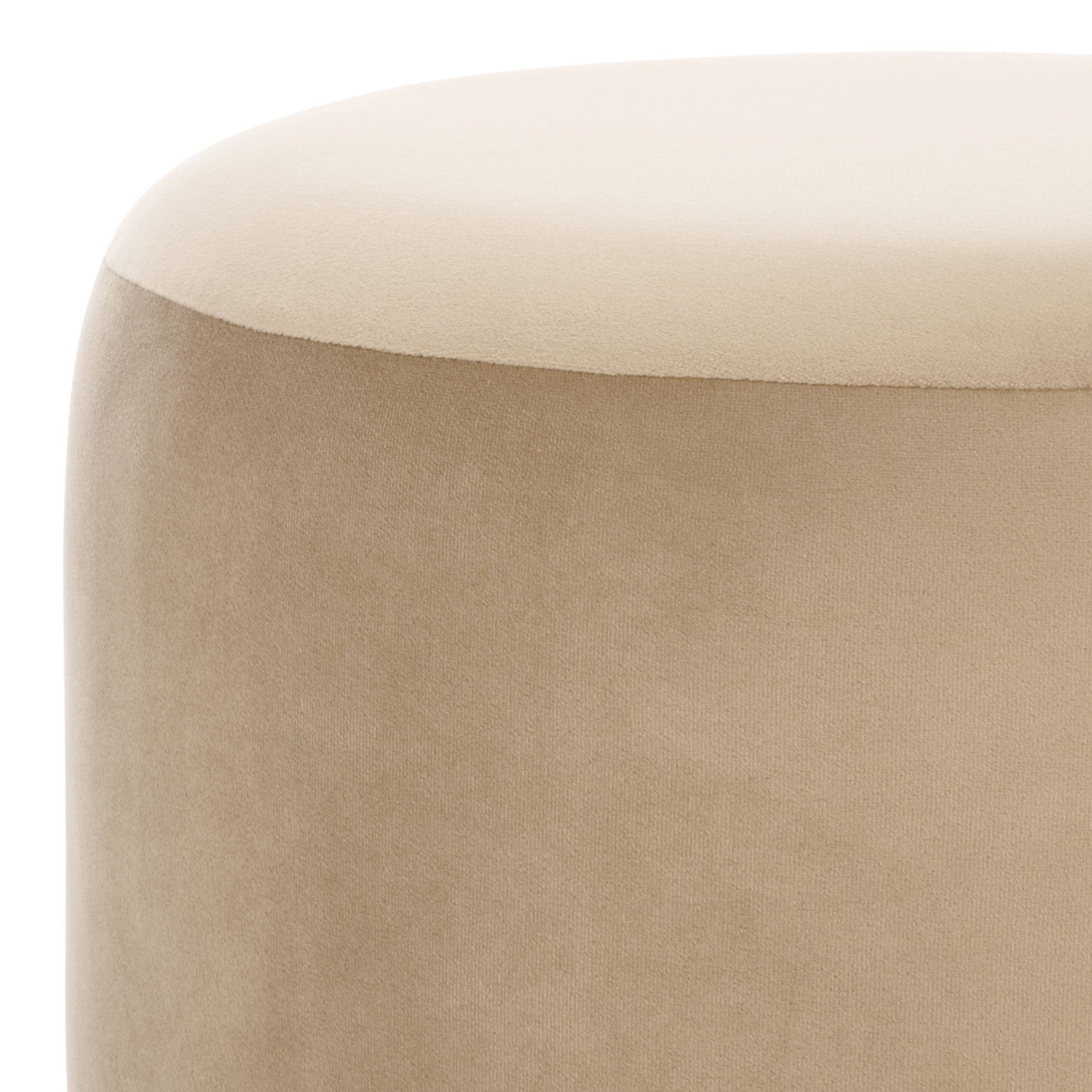 Safavieh Naref Modern Round Ottoman, Tan
