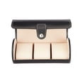 thumbnail image 4 of Vegan Leather Watch Case 3-Slot, Watch Roll Travel Storage Organizer, 4 of 7