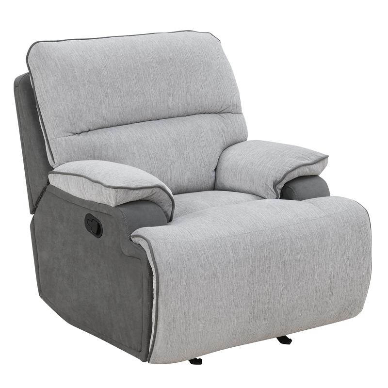 Steve Silver Cyprus Light Gray Fabric Recliner Chair