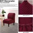 thumbnail image 2 of Armless Chair Slipcover Removable Armless Chair Cover Printed Armless Accent Chair Covers Washable Slipper Chair Slipcovers Furniture Protector Covers for Extra Large Armless Accent Chair, 2 of 8