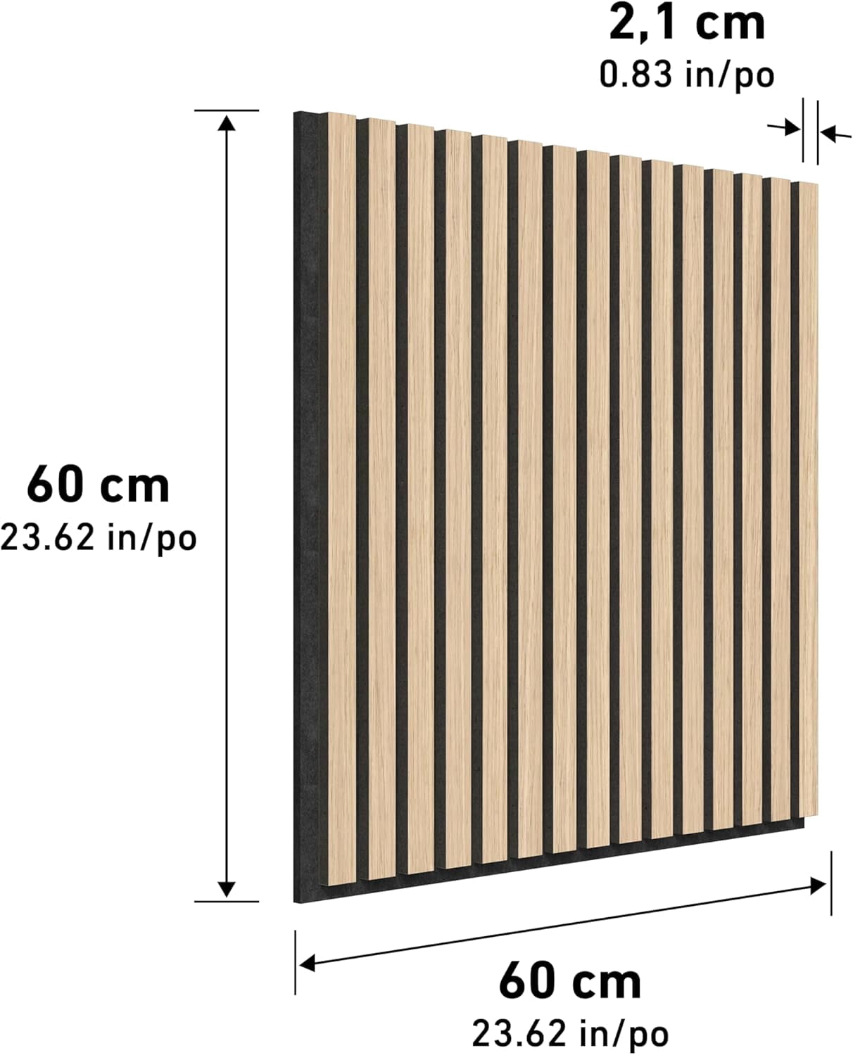 Artika Sonolok Sound-Absorbing Panel Kit, Oak and Black, 15.5 Sq Ft (4 Panels)