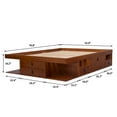 thumbnail image 5 of Memomad Bali Full Size Storage Platform Bed with Drawers, Solid Pine Wood, Caramel, 5 of 7