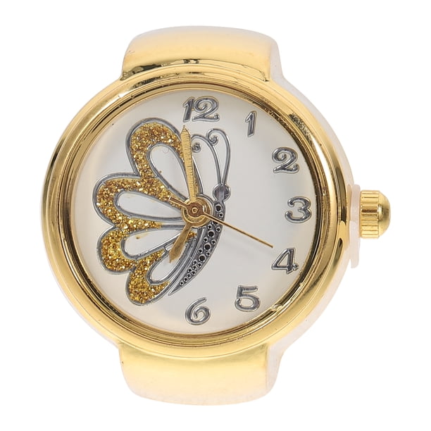 1 reloj de dedo con mariposas, anillo de dedo, diseño de anillo, joyería para el dedo.