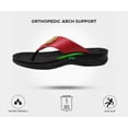 thumbnail image 5 of AEROTHOTIC Arch Supportive Strappy Orthotic Comfortable Flip Flops Cushion Soft Toe Post Non-Slip Summer Casual Travel Walking Thong Sandals Women Beach Essentials, 5 of 6