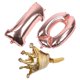 thumbnail image 4 of Globos de papel de aluminio, pegatinas de coronas con números de oro rosa para decoración de fiesta de cumpleaños, 4 of 8