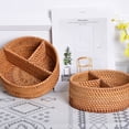 thumbnail image 2 of Woven Storage Boxes Snack Storage Boxes Woven Cabinet Organizers Snack Display Baskets Divided Wicker Baskets, 2 of 8